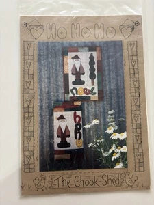 The Chook Shed - HO HO HO - Patchwork Wall Hanger Sew Stitch Vintage Craft - Picture 1 of 7