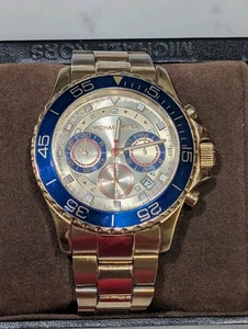 Michael Kors Men’s Stainless Steel Gold Dial 42mm Chronograph Watch MK5792 - Picture 1 of 6