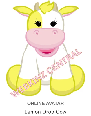 Webkinz Classic Lemon Drop Cow *Code Only* (~messaged~) - Image 1 of 4