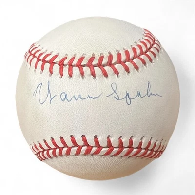 Warren Spahn Signed Rawlings Official National League Baseball JSA Authentic - Image 1 of 3