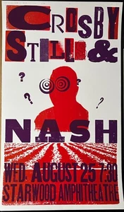 Crosby Stills & Nash Nashville 2004 by Hatch Show Print - Picture 1 of 1