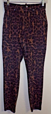 Leggings HUE Damas Marrón/Negro Estampado Animal Hasta el Tobillo - Talla S Foto 1 de 4