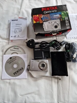 Pentax Digital Camera Optio V10 8.0MP Battery, Charger, Manuals And Box - Image 1 of 4