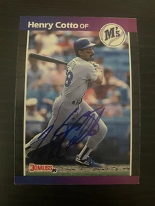 1989 Donruss #109 Henry Cotto Seattle Mariners Signed Card Autographed - Picture 1 of 1