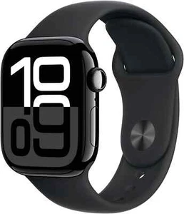 Apple Watch Gen 10 Series 10 42 mm noir de jais aluminium - bracelet sport noir - Photo 1 sur 2