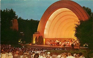 Emil Blatz Tempel der Musik Washington Park Milwaukee Wisconsin Postkarte - Bild 1 von 2