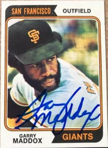 Garry Maddox Autographed 1974 Topps #178 - Picture 1 of 1