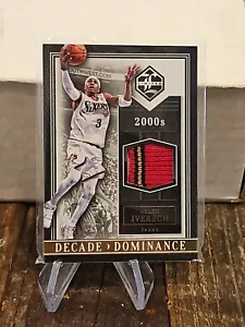 ALLEN IVERSON 2015-16 Limited Decade Dominance 3 Color Jersey Relic Patch 1/25 - Picture 1 of 3