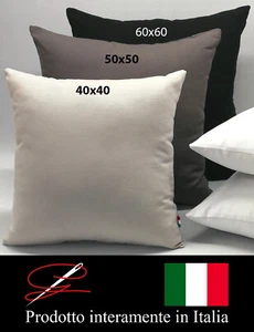 N°2 FODERE CUSCINI ARREDO COTONE 100% MADE IN ITALY LAVABILE VARI COLORI, MISURE - Foto 1 di 13
