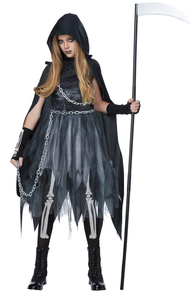 Brand New Horror Grim Reaper Girl Child Costume - Image 1 of 1