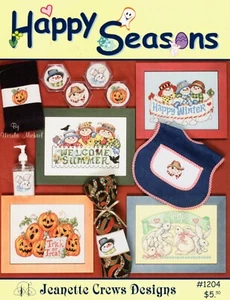 Happy Seasons, Cross Stitch Patterns by Jeanette Crews Design #1204 - Picture 1 of 1