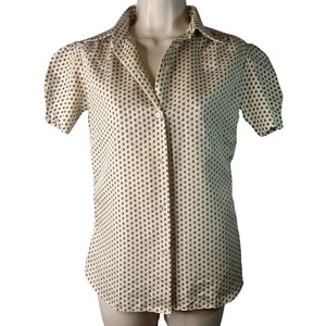 Rhoda Lee Vintage Puffärmel Bluse Größe Small Twee Retro Statement - Bild 1 von 11