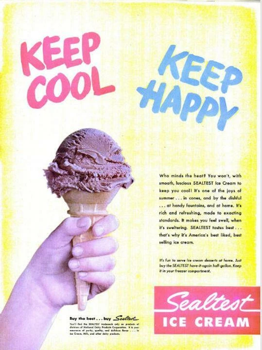 1950 Sealtest PRINT AD Chocolate Ice Cream and Cone - Image 1 of 1