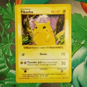 Shadowless Red Cheeks Pokemon 1999 1st Pikachu ERROR 58/102 BASE NINTENDO ERR - Bild 1 von 10