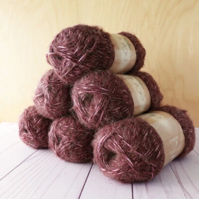 King Cole Indulge Chunky ~ Lot of 6 ~ #2453 Carmine ~ Furry & Luxe ~ Glimmer - Image 1 of 4