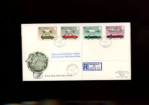 Automóviles británicos 1982 Royal Mail FDC NEC Birmingham CD registrado. Cat 75€ - Imagen 1 de 1