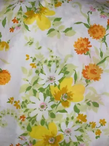 Vintage Lady Pepperell Gänseblümchen Mohn Blumenmuster 70er Jahre Twin Spannbettlaken - Bild 1 von 1