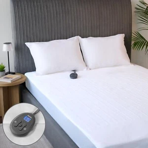 Sunbeam Electric Restful Heated Mattress Pad, 12 Heat Settings, 12-Hour Selec... - Picture 1 of 10