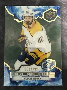 2021-22 Upper Deck Ice Rookie Premieres Green 203 Thomas Novak Predators - Picture 1 of 2