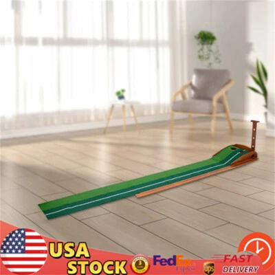 Ejercitador de colchoneta de práctica verde para golf en interiores con ayuda automática para entrenamiento de retorno de pelota Foto 1 de 4