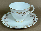 Antique Royal Doulton England Cup And Saucer Bone China Gold Paint On White