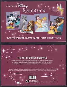 2006 Disney Romance 24c 4 different Sc UX453a mint booklet of 20 postal cards - Picture 1 of 4