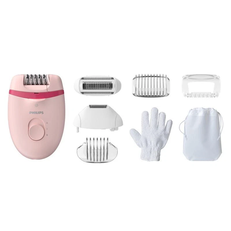 Braun BRE285/00 Satinelle Essential Set Epilatore Compatto con Cavo - Rosa