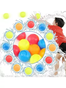 Reusable Water Balloons Soft Silicone Quick Refillable (32 Pack) - Picture 1 of 6