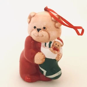 #2957 Teddy Bear with Stocking ornament 4 X 3 - Picture 1 of 6
