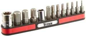 Neu Titan Tools 13-teiliges Sechskantschlüssel-Bit-Set - SAE & Magnetgestell - 16111 - kostenloser Versand - Bild 1 von 5