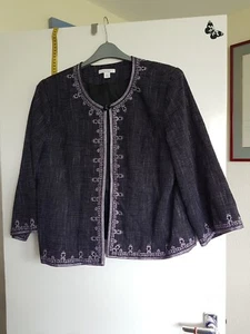 Dressbarn Lilac/Light Purple Size XL Jacket With Embroidery Around Edges.... - Picture 1 of 13