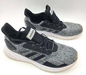 adidas Duramo 9 Core Black White Athletic Shoes Men’s Size 8 - Picture 1 of 10