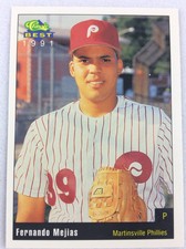 1991 Martinsville Phillies-Classic BEST Minor Lg Baseball Card-Fernando Mejias
