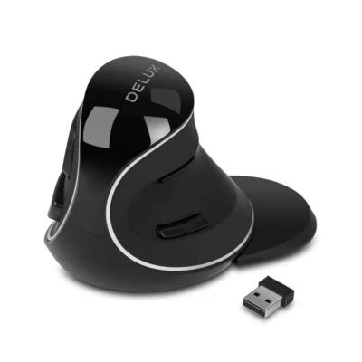 Ratón Vertical Ergonómico Inalámbrico - 2.4G con Receptor USB Clics Silenciosos 1600... Foto 1 de 4