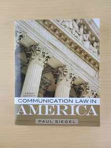 Communication Law in America Paperback Paul Siegel, Very Good Condition! - Bild 1 von 3