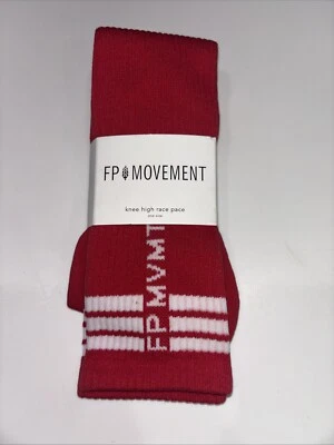 Calcetines tubo movimiento Free People talla única movimiento hasta la rodilla rojo/blanco Foto 1 de 3