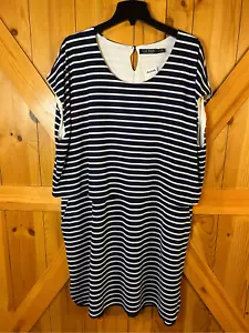 Vestido para mujer Lauren Ralph Lauren talla 3X azul blanco sin mangas nuevo con etiquetas (0502) leer - Imagen 1 de 8