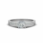 Radiant and Round Cut Simulated Diamond Wedding Ring For Womens Engagement Rings