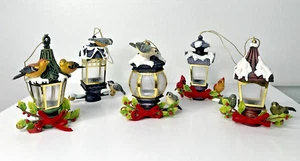 Bradford Exchange Frosty Feathered Friends Light Cover Christmas Ornaments Set - Picture 1 of 21