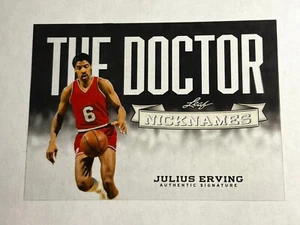2012 Leaf Metal Holo LAMINATE PROOF MISSING AUTO NICKNAMES Julius Erving Dr. J - Picture 1 of 2