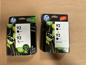 Genuine HP 92  Black & HP 93 Color Ink Cartridges Sealed Exp Sep 2012 &2013