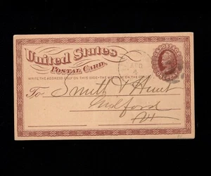 Brattleboro VT 2 Wtmrk Fancy 1874 Vermont National Bank 1c Liberty Postal Card 6 - Picture 1 of 2