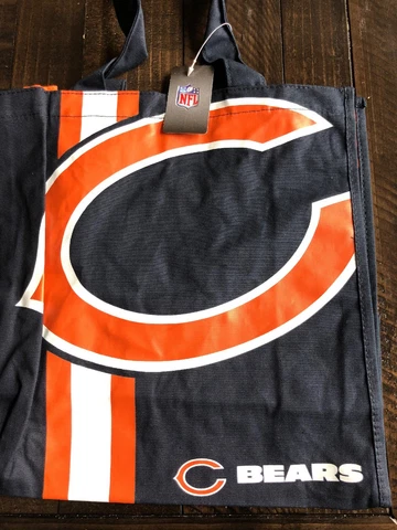CHICAGO BEARS - TOTE BAG - Grocery Bag Canvas 12"L X 6"W  X 14"H Cover