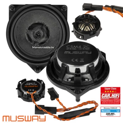 MUSWAY 120 Watt Lautsprecher für Mercedes C-GLC-E-Klasse Tür vorne CSM4.2C - Bild 1 von 4