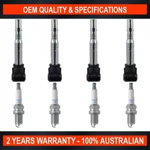 Pack of SWAN Ignition Coils & NGK Spark Plugs for Audi A3 2005-2007 (2.0L) - Picture 1 of 5