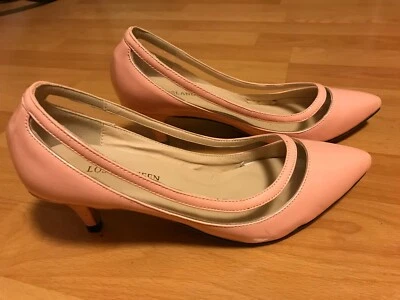 Loslandifen Mid-Low Heels Women's Pointed Toe Pumps Pink EUR 38 Stiletto US 7.5 - Image 1 of 4