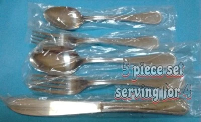 F B Rogers by Towle 5 Piece Flatware Set for 4, 2 PC Tarnish Discount, See Pics - Image 1 of 4