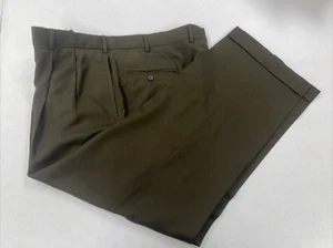 Jos A. Bank Men's Olive Green Wool Dress Pants 38X27 $98 - Picture 1 of 9