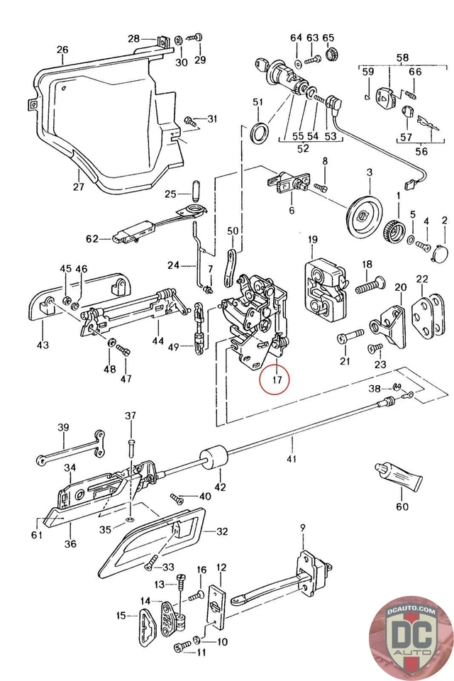 1978-1991 Porsche 928 Right/Passenger Door Latch Inner 92753790803 Foto 1 de 1
