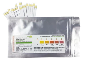 Total Water Hardness Test Strips Kit x 10  Drinking Water Softener Testing Setup - Picture 1 of 4